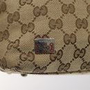 GUCCI GG Canvas Web Sherry Line Hand Bag Beige Silver 145759 Auth 119676-18