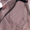 GUCCI GG Canvas Web Sherry Line Hand Bag Beige Silver 145759 Auth 119676-10