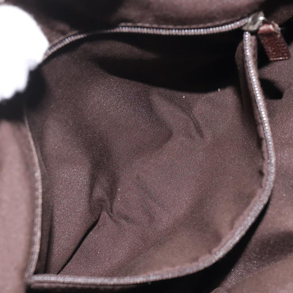 GUCCI GG Canvas Web Sherry Line Hand Bag Beige Silver 145759 Auth 119676