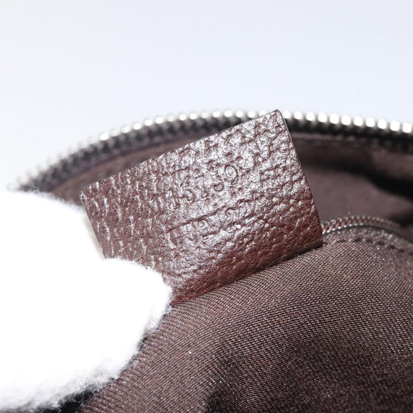 GUCCI GG Canvas Web Sherry Line Hand Bag Beige Silver 145759 Auth 119676