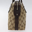 GUCCI GG Canvas Web Sherry Line Hand Bag Beige Silver 145759 Auth 119676-4