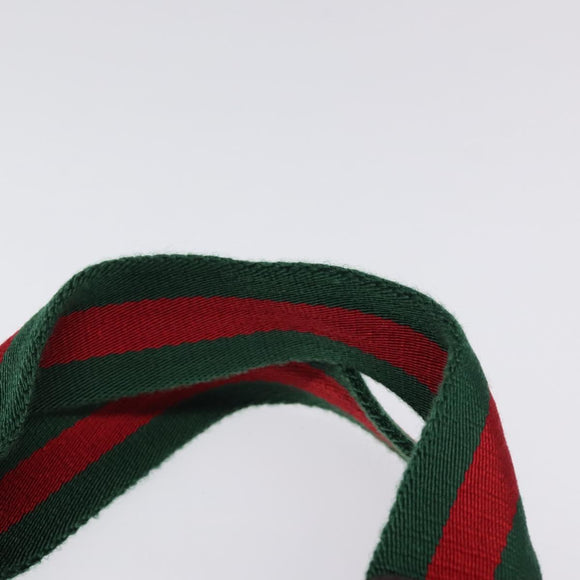 GUCCI GG Canvas Web Sherry Line Hand Bag Beige Silver 145759 Auth 119676