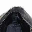 LOEWE Anagram Hand Bag Leather Silver gold Auth 119684AM-23