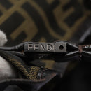 FENDI Zucca Canvas Hand Bag Khaki Auth 119690-10