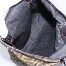 FENDI Zucca Canvas Hand Bag Khaki Auth 119690-11
