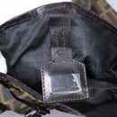 FENDI Zucca Canvas Hand Bag Khaki Auth 119690-19