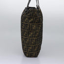 FENDI Zucca Canvas Hand Bag Khaki Auth 119690-4