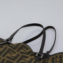 FENDI Zucca Canvas Hand Bag Khaki Auth 119690-8