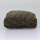 FENDI Zucca Canvas Hand Bag Khaki Auth 119690-5