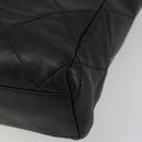 PRADA Quilted Chain Shoulder Bag Lamb Skin Black Gold Auth 119692-14