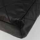PRADA Quilted Chain Shoulder Bag Lamb Skin Black Gold Auth 119692-16