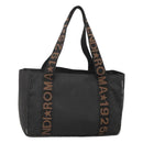 FENDI Zucca Canvas Tote Bag Black Silver Auth 119700-1