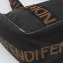 FENDI Zucca Canvas Tote Bag Black Silver Auth 119700-14