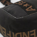 FENDI Zucca Canvas Tote Bag Black Silver Auth 119700-16