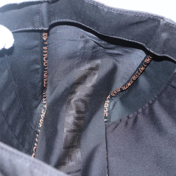 FENDI Zucca Canvas Tote Bag Black Silver Auth 119700