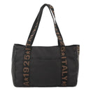 FENDI Zucca Canvas Tote Bag Black Silver Auth 119700-2