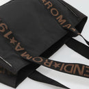 FENDI Zucca Canvas Tote Bag Black Silver Auth 119700-6