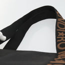 FENDI Zucca Canvas Tote Bag Black Silver Auth 119700-8