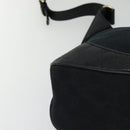 GUCCI GG Canvas Shoulder Bag Black Gold 203503 Auth 119701-9