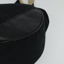 GUCCI GG Canvas Shoulder Bag Black Gold 203503 Auth 119701-14