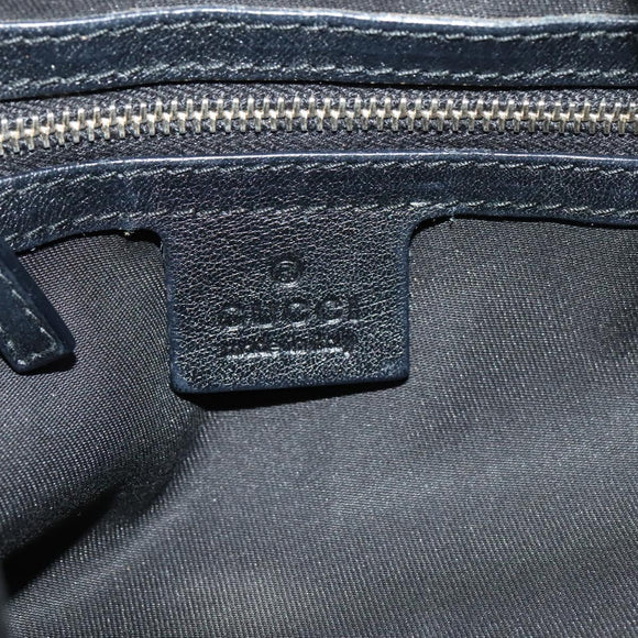 GUCCI GG Canvas Shoulder Bag Black Gold 203503 Auth 119701