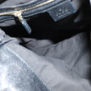 GUCCI GG Canvas Shoulder Bag Black Gold 203503 Auth 119701-19