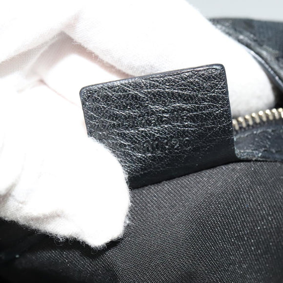 GUCCI GG Canvas Shoulder Bag Black Gold 203503 Auth 119701