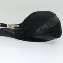 GUCCI GG Canvas Shoulder Bag Black Gold 203503 Auth 119701-3