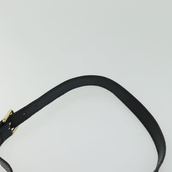 GUCCI GG Canvas Shoulder Bag Black Gold 203503 Auth 119701