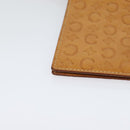 CELINE C Macadam Canvas Shoulder Bag Leather Brown gold Auth 119706-8