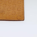 CELINE C Macadam Canvas Shoulder Bag Leather Brown gold Auth 119706-15