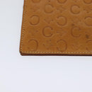 CELINE C Macadam Canvas Shoulder Bag Leather Brown gold Auth 119706A-16