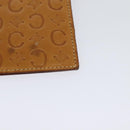 CELINE C Macadam Canvas Shoulder Bag Leather Brown gold Auth 119706A-17