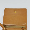 CELINE C Macadam Canvas Shoulder Bag Leather Brown gold Auth 119706A-18