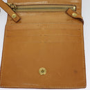 CELINE C Macadam Canvas Shoulder Bag Leather Brown gold Auth 119706A-19