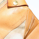 CELINE C Macadam Canvas Shoulder Bag Leather Brown gold Auth 119706A-12