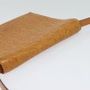 CELINE C Macadam Canvas Shoulder Bag Leather Brown gold Auth 119706-6