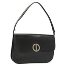 Christian Dior Shoulder Bag Leather Black Gold Auth 119719-1