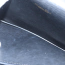 Christian Dior Shoulder Bag Leather Black Gold Auth 119719-19