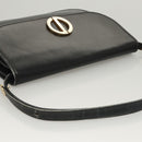 Christian Dior Shoulder Bag Leather Black Gold Auth 119719-6