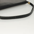 Christian Dior Shoulder Bag Leather Black Gold Auth 119719-7