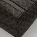 CELINE Macadam Canvas Hand Bag PVC Leather Black Gold Auth 119720-17