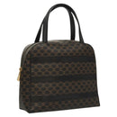 CELINE Macadam Canvas Hand Bag PVC Leather Black Gold Auth 119720-1