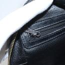 CELINE Macadam Canvas Hand Bag PVC Leather Black Gold Auth 119720-22