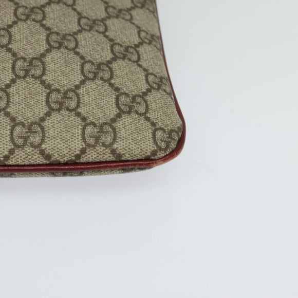 GUCCI GG Supreme Hand Bag PVC Beige Silver 117551 Auth 119722