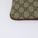 GUCCI GG Supreme Hand Bag PVC Beige Silver 117551 Auth 119722-15