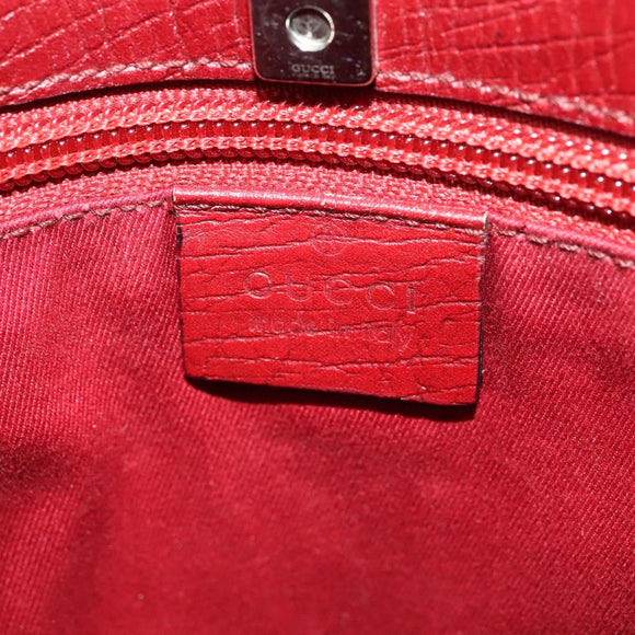 GUCCI GG Supreme Hand Bag PVC Beige Silver 117551 Auth 119722