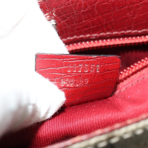 GUCCI GG Supreme Hand Bag PVC Beige Silver 117551 Auth 119722