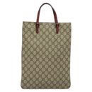 GUCCI GG Supreme Hand Bag PVC Beige Silver 117551 Auth 119722-2