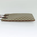 GUCCI GG Supreme Hand Bag PVC Beige Silver 117551 Auth 119722-3